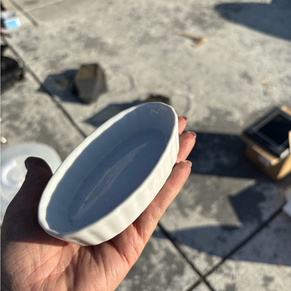 Elegant White Ceramic Baking Dish